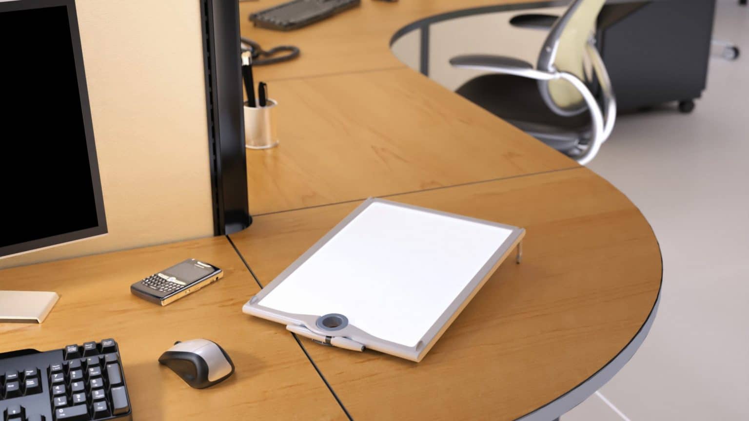 Tenex Personal White Board Contract Office Desk