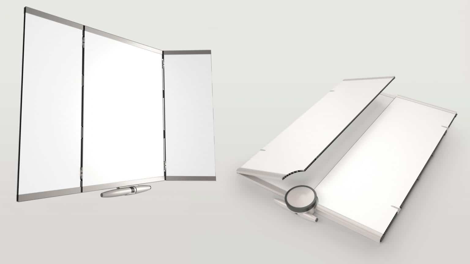 Tenex Trifold White Board Opened and Closed